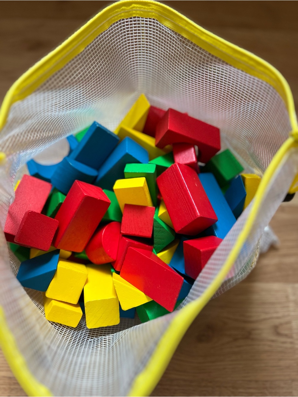 Melissa & Doug Wood Building Blocks + Bag